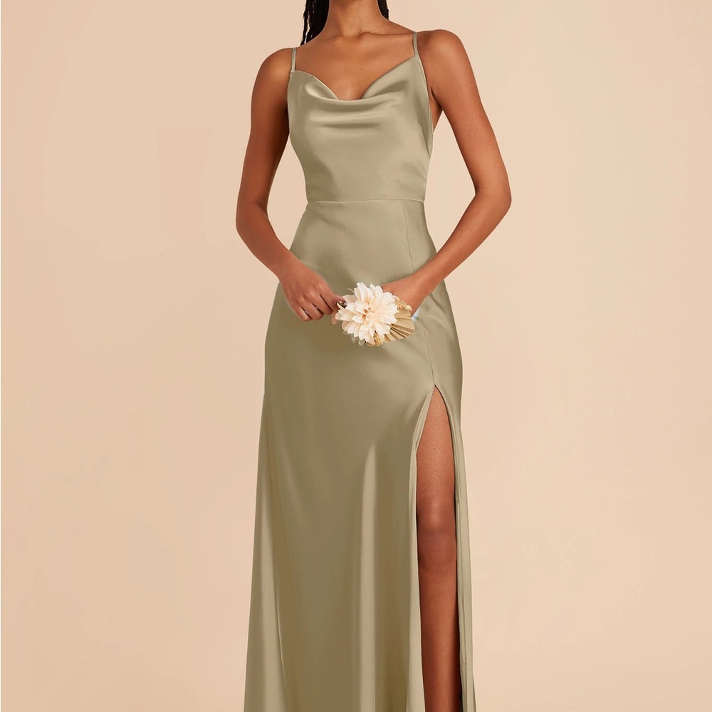 NWT Birdy Grey Lisa Matte Satin Moss Green